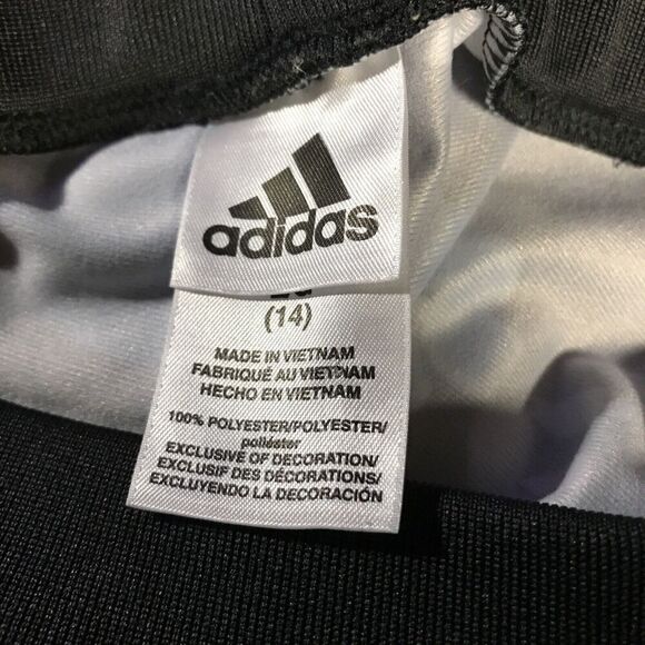 Adidas Girls Floral Tricot Jogger Pants Sz Large 14 Style AK4615 Print Black - Picture 4 of 7